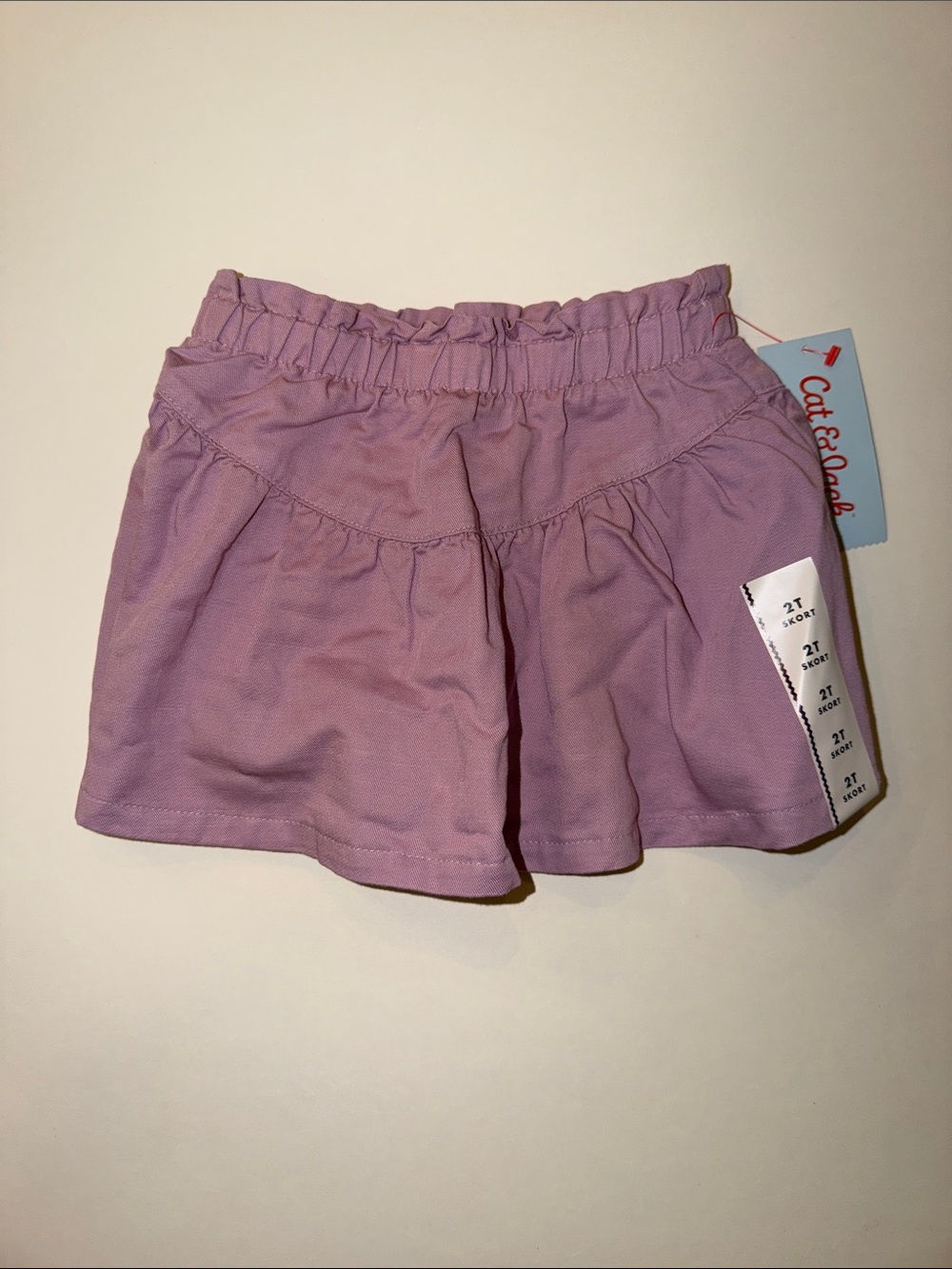 Cat & Jack Lilac Elastic-Waist Ruffle Hem Skirt